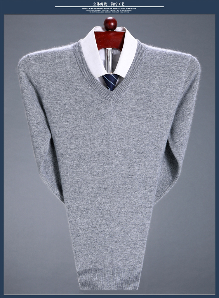 恒源祥正品100纯男士半高领羊绒衫