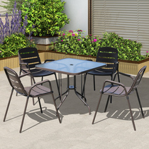 Courtyard small coffee table rattan chair three-piece casual outdoor simple terrace dining table combination outdoor table and chair balcony household
