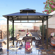 Gazebo Outdoor courtyard Villa pavilion Outdoor terrace Garden Household awning canopy Aluminum alloy leisure gazebo