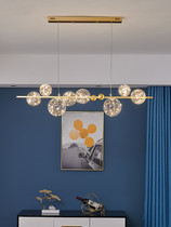 Restaurant chandelier stars Nordic modern minimalist creative light luxury dining table bar magic bean glass bubble lamps