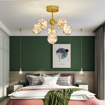 Nordic starry net red ceiling lamp master bedroom ins light luxury simple room bubble creative home dining room lamp