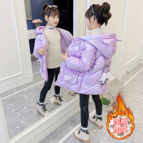 Girls' Winter Cotton Clothes 2022 New Little Girl Cotton Jacket Children's Winter Thicker Warm Warm Cotton Clothes Coat