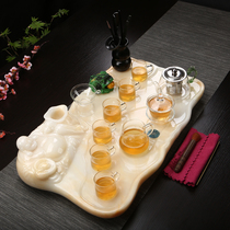 Marble jade tea tray Buddha tea tray Tea sea tea table Kung Fu tea set Household simple modern tea tray Tea sea