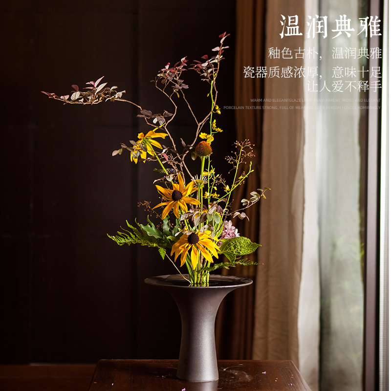池坊花道花器生花立花自由花中式文人花劍山軟裝居家擺設插花花藝- Taobao