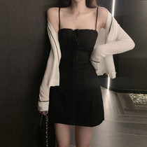 Autumn-dressed small individual with high goddess early autumn fashion fried street hanging dress two suits