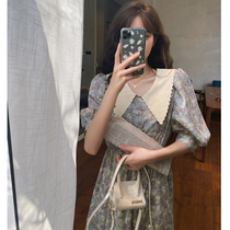 Long skirt orange terrier French small crowd first love in the super fairy in the purple taste wind dress