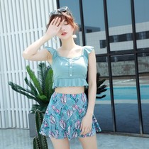 Swimsuit Womens Korean ins split 2020 New spa Chater Belly Fashion Conservative Students Small Chest of Fragrant Breeze