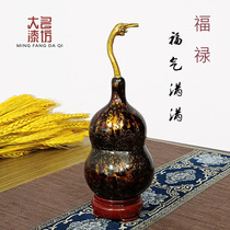 Wenwan gourd lacquer handle pieces natural hand-twisted gourd pure handicraft collection decoration non-heritage lacquerware special gift