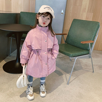 Foam Home Customized childrens clothing 2021 new girls Winter Korean version thickened jacket Childrens winter clothing Ocean Qi windsurges