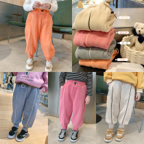Foam Home Custom Dress 2021 New Ocean Gas Winter Clothing Children Han Edition Sports Pants Woman Thickened Pants Tide