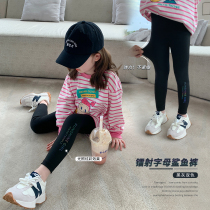Foam home Custom childrens clothing 2022 new girl spring clothing Shark Pants Children Sashimi Pants Baby Hitting Bottom Pants Tide