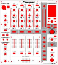 Pioneer DJM750 mixing countertop DJ film protective sticker White limited style made of PVC material in stock