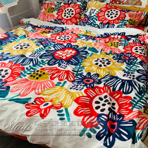  IKEA IKEA Somot cotton Quilt cover and pillowcase Student single double flower quilt cover