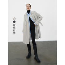 VEGA CHANG windbreaker Womens Mid-Length Spring and Autumn New Korean fashion BF wind loose knee casual thin coat