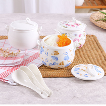 Birds nest stew pot Inner mini stew pot Ceramic water-proof stew with cover bowl Dessert Steamer Rice cooker for use