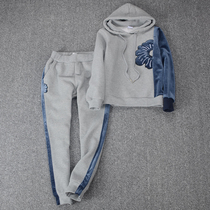 European Standing Winter Clothing 2021 New Women Sports Casual Gushed Clothing Fashion Suit Thickened Winter