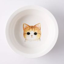 Pet supplies cat bowl dog bowl medium and small cat food bowl ceramic single bowl dog bowl dog bowl cat eating and drinking water