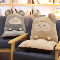Cartoon conjoined cushion cushion integrated office sedentary seat cushion students in winter thick warm butt cushion