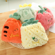 Cartoon flannel jewelry bundle pocket jewelry cosmetics storage bag gift bundle mouth small cloth bag imitation rabbit hair bag