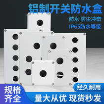 Three-hole outdoor waterproof cast aluminum button box One hole metal two-hole aluminum alloy four holes six seven eighty and ninety holes
