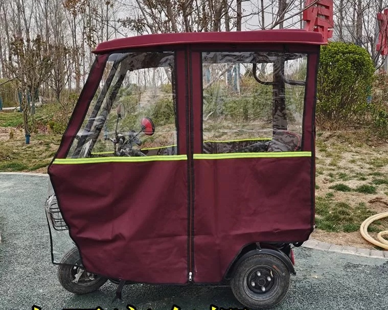 电动三轮车车棚车篷休闲小巴士三轮车透明雨棚篷老年全封闭车棚