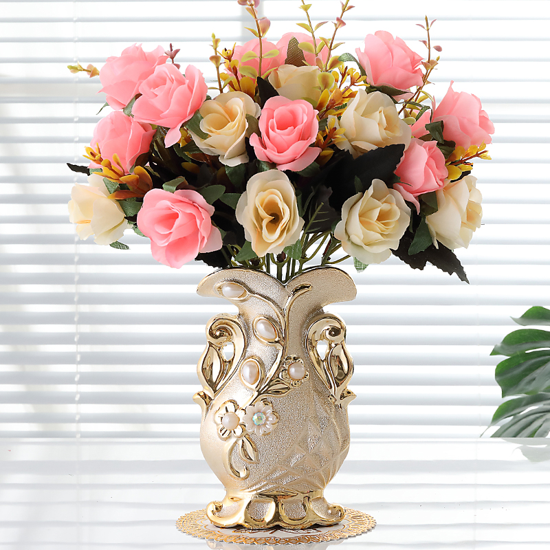 Ou send bottle mat 】 【 ceramic vases, flower arrangement sitting room table mesa place vase decoration ideas simulation