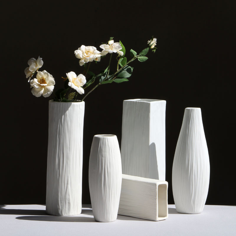 New simple fashion European ceramic vase creative manual pull embryo a fold handicraft furnishing articles