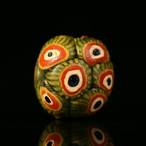 Ancient pearl R8844KB-European trade beads-thousand flower glass beads 18mm6 4g