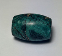 Protometric turquoine LS2793B33-Hubei bamboo mountain natural turquoise barrel bead-2 5cm14 2g