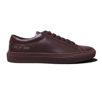 3097 Wine Red Bull Leather Common Traditional Classical Small White Shoes Hand Lovers Flat Bottom Plate Shoes