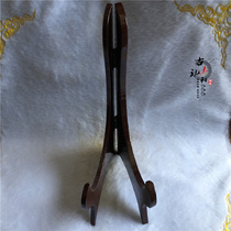 Large peach wood bracket ornaments bronze mirror bracket viewing plate base Ruyi jewelry hand-carved triangle bracket