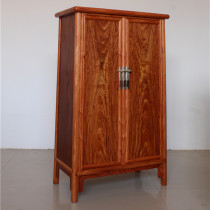 Ike style rounded cabinet An Siyuan Wang Shi inlaid noodle cabinet storage cabinet large fruit red sandalwood Burmese pear