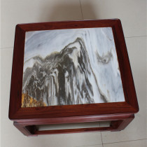 Marble dry brewing table small tea table tea Haiming style kang table Zambian blood sandalwood case mahogany furniture