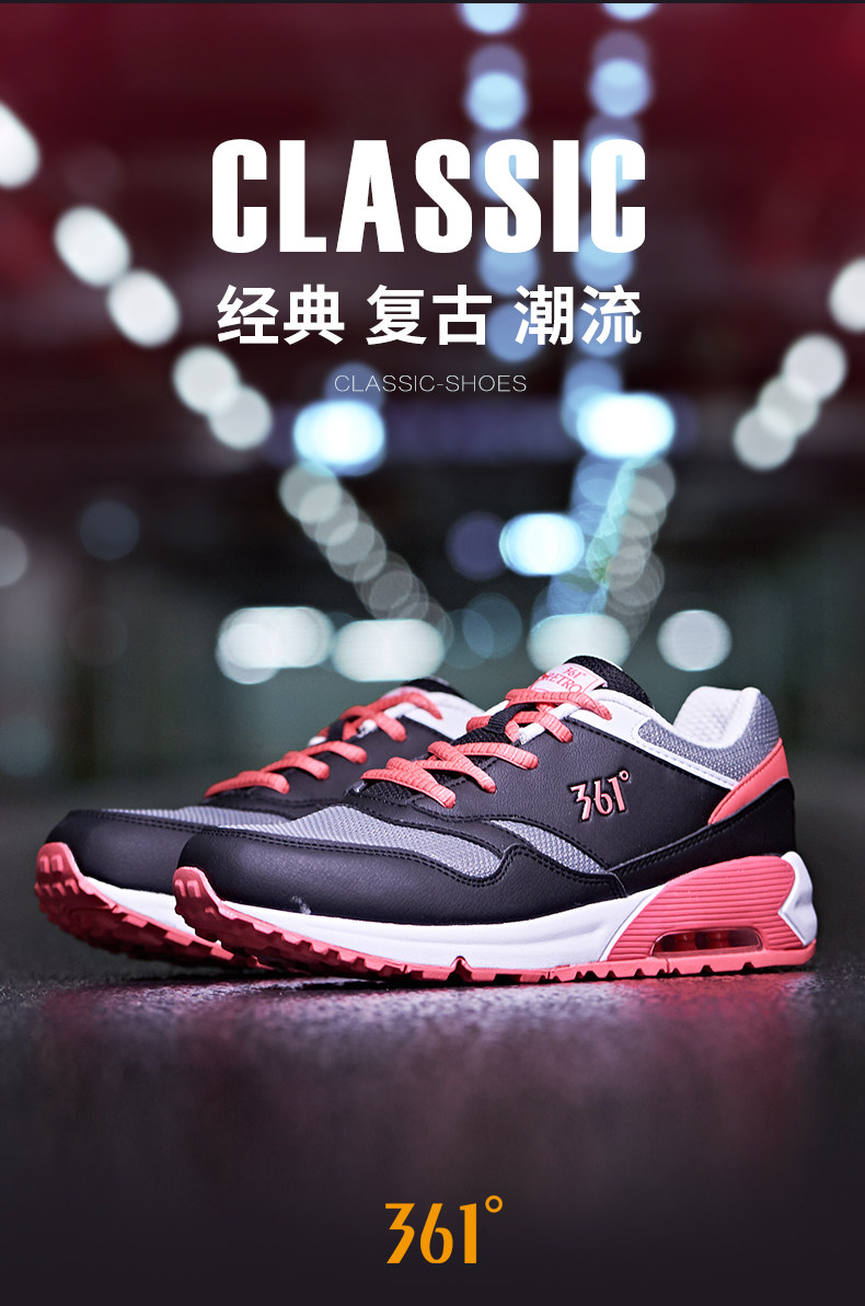 361°361运动鞋女2019新款网面透气气垫鞋361女鞋学生跑步鞋女鞋_超值