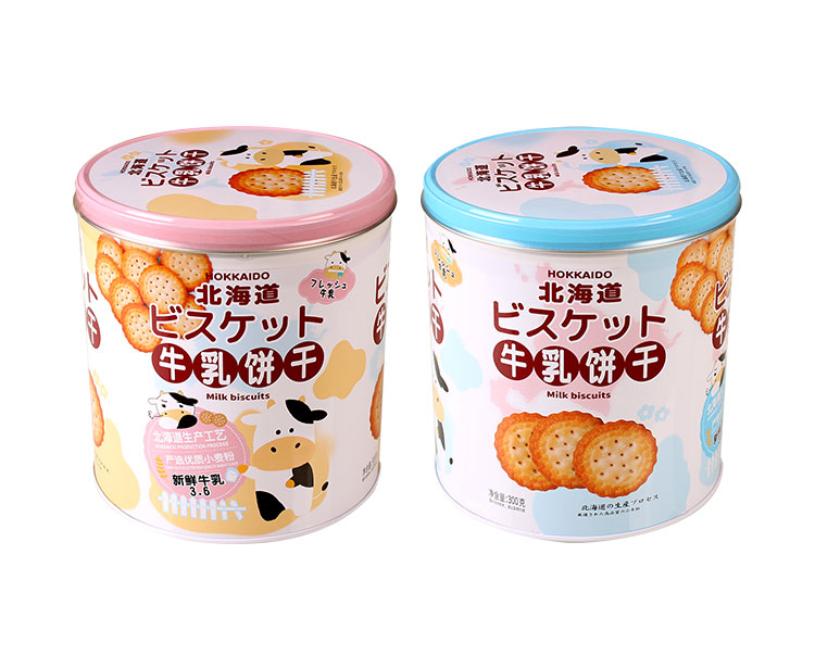 可拉奥牛乳饼干300g 北海道式海盐味/牛乳味铁罐装
