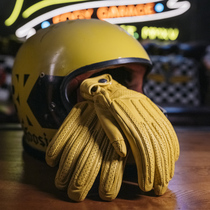 Super soft feelNorth African tire Sheepskin 925 sterling silver buckle Vintage motorcycle motorcycle spring summer and autumn riding gloves