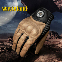 Doomsday waste original vintage old leather frosted sheepskin motorcycle Motorcycle Harley spring and autumn gloves