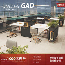 UNIDEA industrial wind staff station screen office table and chair combination staff 4 people 6 people Financial Office table