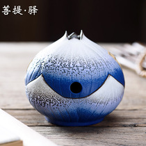 Patented lotus bud incense burner hand-painted ceramic incense stove plate incense sandalwood stove Lotus incense burner incense insert incense road