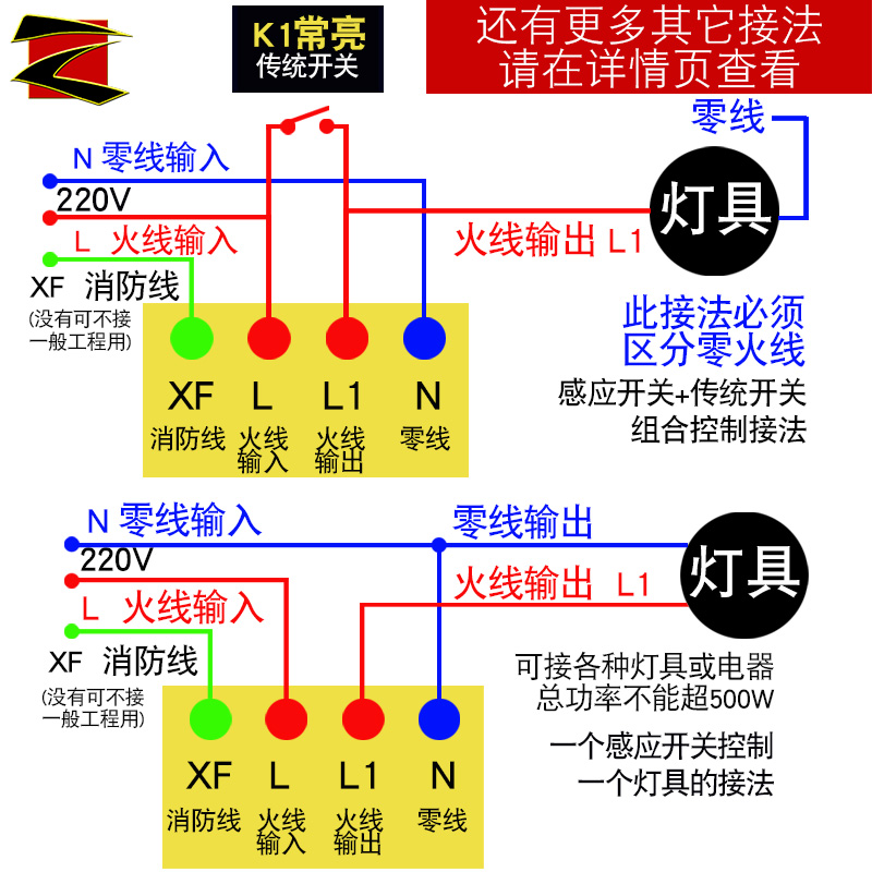 86型 220v声光控感应开关 明暗装面板延时声控楼道可接 led节能灯
