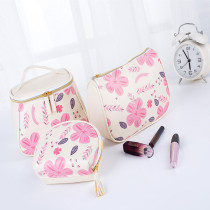 New travel PU cosmetic bag portable Flamingo storage wash bag with hand waterproof mini lady simple