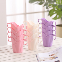 Thickened cup holder disposable paper cup holder wholesale drinking water cup holder Cup Holder Plastic Cup insulation Cup household 8 sets