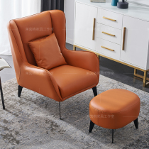 Italian Style Light Luxury Single Sofa Chair Modern Creativity Leather Art Casual Sloth Chair Minimalist Designer Customised Single Chair