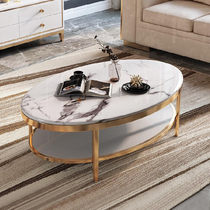 Oval tea table modern minimalist light and luxurious marble small family style living room Pique Guiyuan Decent Board Room Creative furniture