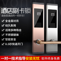 Hotel door lock Hotel swipe card lock electronic door lock hotel brush card lock smart door lock room magnetic card induction lock