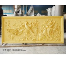 Custom flowers blossom rich artificial sandstone relief wall hanging home living room TV sofa three-dimensional background wall decoration