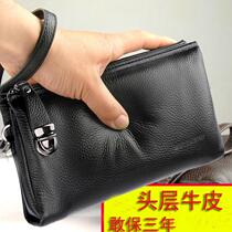 Wiña Kangaroo handbag mens large capacity hand holding bag business casual hand grip Baotou layer cow leather mens bag