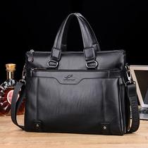 Kangaroo Men Handbag Briefcase Business Cross Section Computer Bag Casual Single Shoulder Slanted Satchel Backpack Cow Leather Backpack