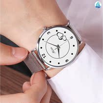 Couple watches Couple models a pair of free lettering students waterproof simple womens watch Mens non-mechanical watch new