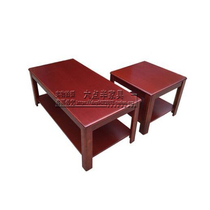 Office sofa coffee table combination business reception simple office sofa wooden leather big tea table corner